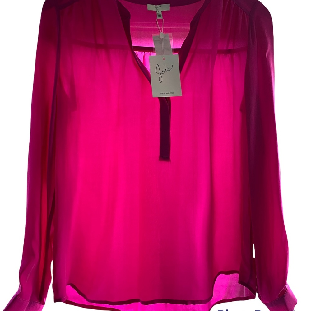 Pink blouse from Joie.